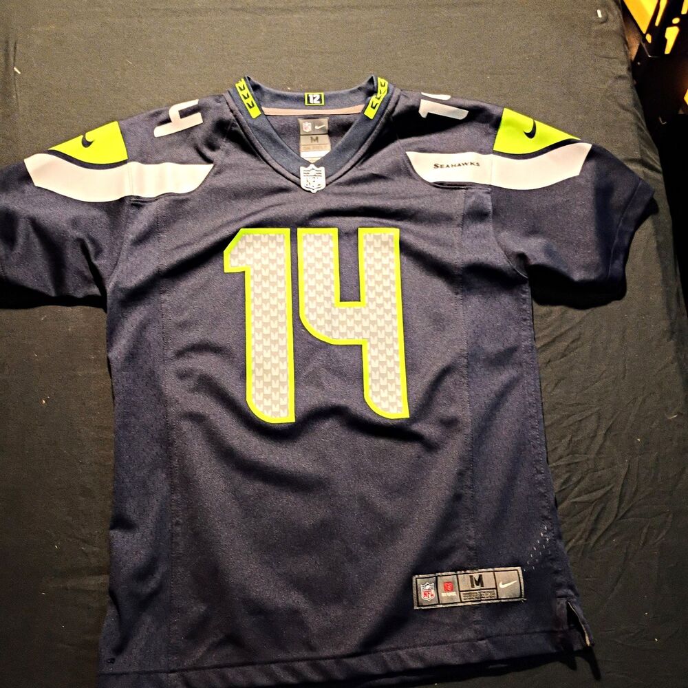 Nike Seattle Seahawks DK Metcalf #14 NFL Football Jersey, Men’s M, Blue/Green